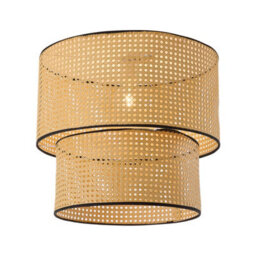 Living And Home Retro Rattan-Woven Pendant Light, Semi-Open,e27 - thumbnail 3