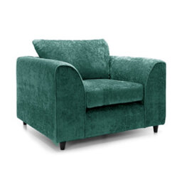 Furnishings For Less UK Monaco Chenille Fabric Single Seater Armchair Teal - thumbnail 1