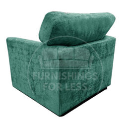 Furnishings For Less UK Monaco Chenille Fabric Single Seater Armchair Teal - thumbnail 3