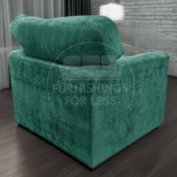 Furnishings For Less UK Monaco Chenille Fabric Single Seater Armchair Teal - thumbnail 5