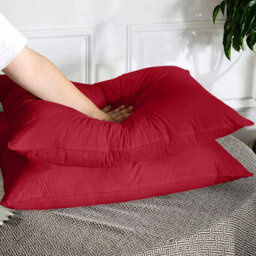 Ameha Bedding Pillowcase-Plain Dyed Red Breathable Envelope Durable Pillow Cover 2 Pair (50 X 75 Cm) Pillow Covers - thumbnail 4
