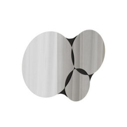 Decortie Gora Black Modern Unframed 3-Round Shape Mirror Wall-Mounted Bathroom (H) 51.20Cm (W) 75.40Cm - thumbnail 2