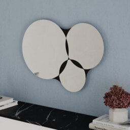 Decortie Gora Black Modern Unframed 3-Round Shape Mirror Wall-Mounted Bathroom (H) 51.20Cm (W) 75.40Cm - thumbnail 4