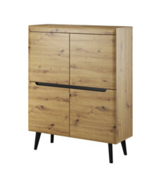 Abakus Direct Nordi Collection Cabinet 107Cm In Oak - thumbnail 1
