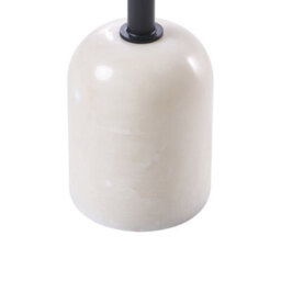 Wyld And Coco Modern Mango Wood Round Side Table With White Marble Base, 30Cm Diameter, 50Cm Height - thumbnail 5