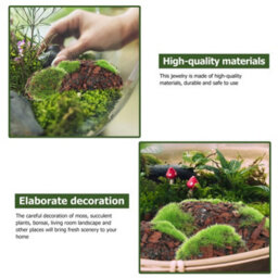 6 Pack 6 - Piece Artificial Moss Rocks, Decorative Fake Mossy Rock, Artificial Plants, Assorted Sizes - thumbnail 3