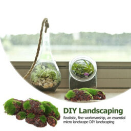 6 Pack 6 - Piece Artificial Moss Rocks, Decorative Fake Mossy Rock, Artificial Plants, Assorted Sizes - thumbnail 7