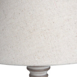Wyld Haus Turin Tall Distressed Grey Wooden Table Lamp With Cream Linen Shade - thumbnail 5