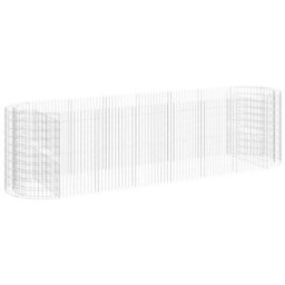 Berkfield Gabion Raised Bed Galvanised Iron 400X100X100 Cm - thumbnail 2