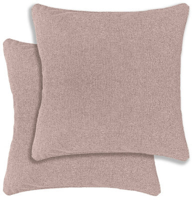 Enhanced Living Austin/dallas Textured Pair Of Blush Cushion Covers - 43X43Cm - Cases Only - image 1