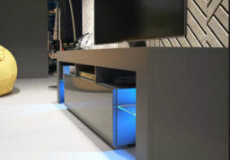 Tv Unit 160Cm Sideboard Cabinet Cupboard Tv Stand Living Room High Gloss Doors -Dark Grey - thumbnail 4