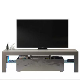 Tv Unit 160Cm Sideboard Cabinet Cupboard Tv Stand Living Room High Gloss Doors -Dark Grey - thumbnail 5