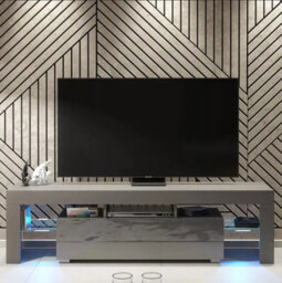 Tv Unit 160Cm Sideboard Cabinet Cupboard Tv Stand Living Room High Gloss Doors -Dark Grey - thumbnail 6