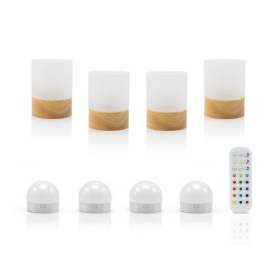 Auraglow Omniance Elara Rechargeable Wireless Table Lamp With Remote - 4 Lamps, 4 Light Sources, 1 Remote - image 1
