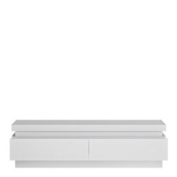 Furniture To Go Lyon 2 Drawer Tv Cabinet (Including Led Lighting) In White And High Gloss - thumbnail 3