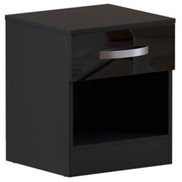 Lassic Vida Designs Hulio Black 1 Drawer Bedside Cabinet (H)470mm (W)400mm (D)360mm - thumbnail 9