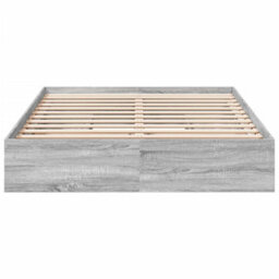 Berkfield Bed Frame With Drawers Without Mattress Grey Sonoma 150X200 Cm King Size - thumbnail 4