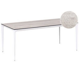 Beliani Garden Dining Table Sovareto 180 Cm 90 Cm Wood-Like Light Grey - thumbnail 1