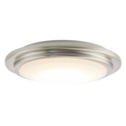 Happy Homewares Modern Chic Satin Nickel Flush Led Bathroom Ceiling Light Fitting - thumbnail 5