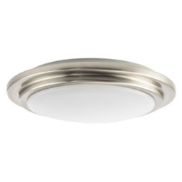 Happy Homewares Modern Chic Satin Nickel Flush Led Bathroom Ceiling Light Fitting - thumbnail 4