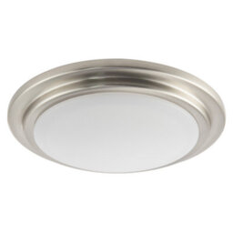Happy Homewares Modern Chic Satin Nickel Flush Led Bathroom Ceiling Light Fitting - thumbnail 1