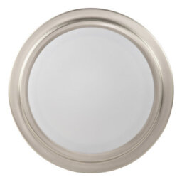 Happy Homewares Modern Chic Satin Nickel Flush Led Bathroom Ceiling Light Fitting - thumbnail 3