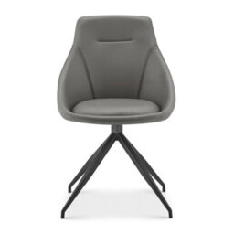 Bravich Lisbon Faux Leather Swivel Grey Dining Chair - thumbnail 6