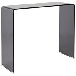 Beliani Console Table Kendall Tempered Glass Black - thumbnail 1