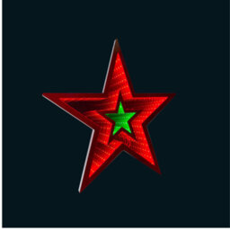 Samuel Alexander 47Cm Light Up Star Infinity Christmas Decoration With Red And Green Leds