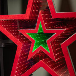 Samuel Alexander 47Cm Light Up Star Infinity Christmas Decoration With Red And Green Leds - thumbnail 5