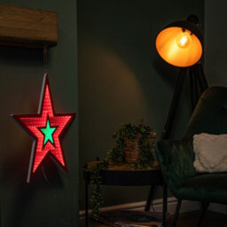 Samuel Alexander 47Cm Light Up Star Infinity Christmas Decoration With Red And Green Leds - thumbnail 7