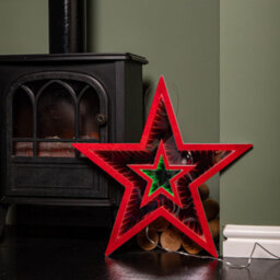 Samuel Alexander 47Cm Light Up Star Infinity Christmas Decoration With Red And Green Leds - thumbnail 4