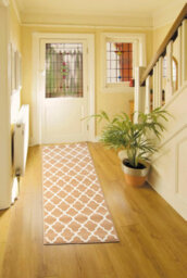 Bravich Hard Wearing Hessian Backed Stair Runner Kitchen Mat - Texas Beige Trellis - 60X180Cm (2'x6') - thumbnail 2