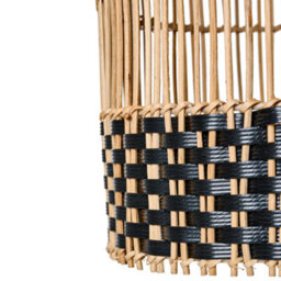 Wyld And Coco Rattan Pendant Lamp With Iron Frame, 30Cm X 151Cm Drop - thumbnail 7
