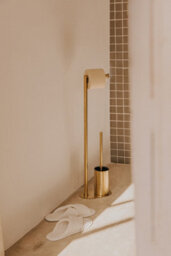Cosmic Paper Holder With Toilet Brush, Brushed Gold Pvd, Architect S+ Collection - thumbnail 5