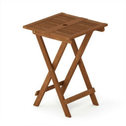 Walplus Furinno Tioman Hardwood Folding Table In Teak Oil, Natural - thumbnail 4