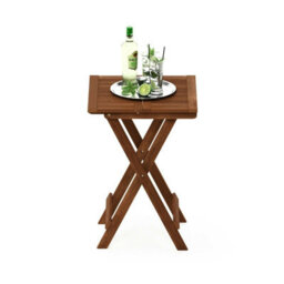 Walplus Furinno Tioman Hardwood Folding Table In Teak Oil, Natural - thumbnail 2