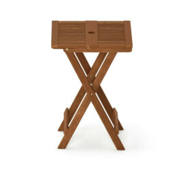 Walplus Furinno Tioman Hardwood Folding Table In Teak Oil, Natural - thumbnail 5