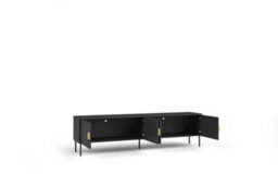 Arte Mond 9 Tv Cabinet 200Cm Black Graphite - Expansive Media Storage With Sleek Cable Management - thumbnail 2