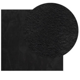 Berkfield Rug Huarte Short Pile Soft And Washable Black 160X160 Cm - thumbnail 3