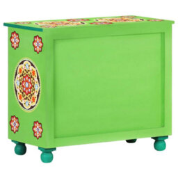 Berkfield Hand Painted Sideboard Multicolour 70X35X60 Cm Solid Mango Wood - thumbnail 5