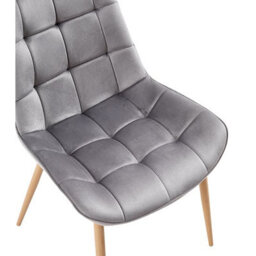 Furniture in Fashion Primo Grey Fabric Dining Chairs With Oak Legs In Pair - thumbnail 4