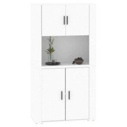 Berkfield Highboard White Engineered Wood - thumbnail 6