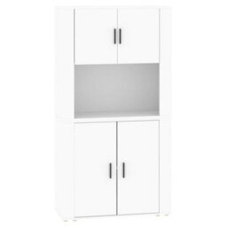 Berkfield Highboard White Engineered Wood - thumbnail 2