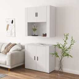 Berkfield Highboard White Engineered Wood - thumbnail 4