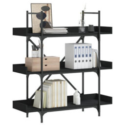 Berkfield Bookcase 3-Tier Black 100X33X108.5 Cm Engineered Wood - thumbnail 1