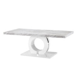 High Gloss Marble Effect Coffee Table - thumbnail 3