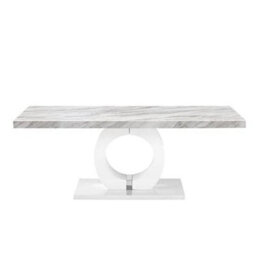 High Gloss Marble Effect Coffee Table - thumbnail 4