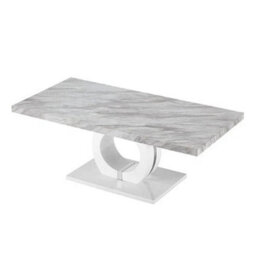 High Gloss Marble Effect Coffee Table - thumbnail 5