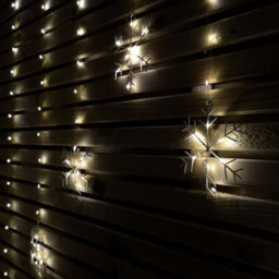Samuel Alexander 1.2M Battery Operated Snowflake Christmas Curtain Lights With 147 Warm White Leds - thumbnail 2